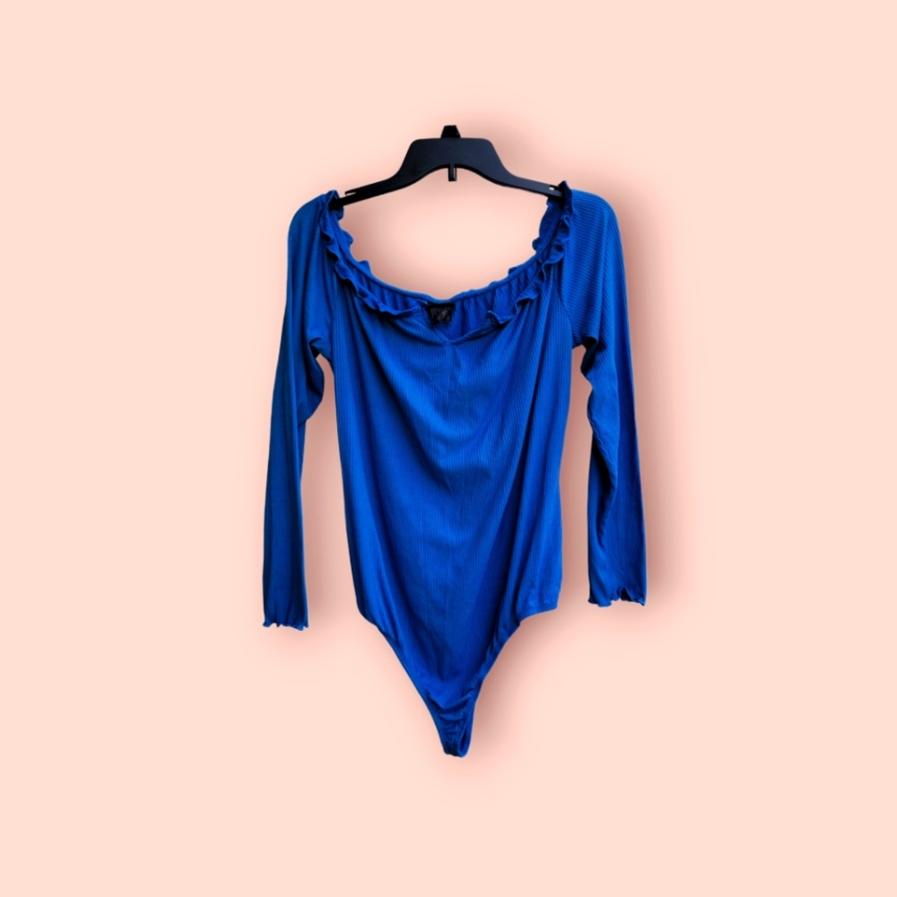Blue long sleeve body suite